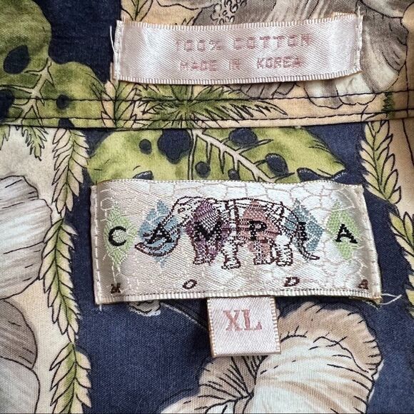 Campia Moda Tropical Button Up Short Sleeve Shirt. Size XL. Great Condition!! - Picture 6 of 7